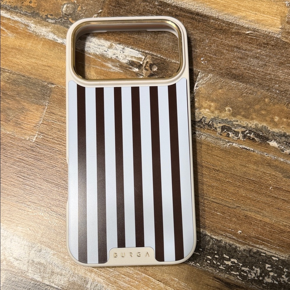Burga Stylish Black and White Striped Phone Case